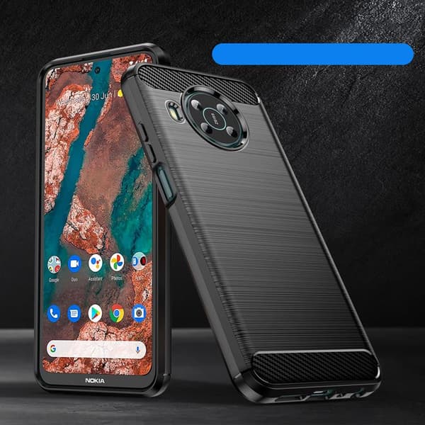 Carbon Nokia X100 Skal Flexible - Svart