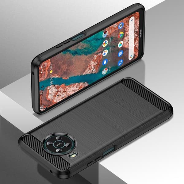 Carbon Nokia X100 Skal Flexible - Svart