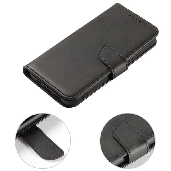 iPhone 14 Pro Max Plånboksfodral Elegant Magnet - Svart