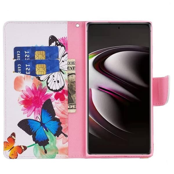 Lompakkokotelo Samsung Galaxy S22 Ultra - Värikkäitä Perhosia