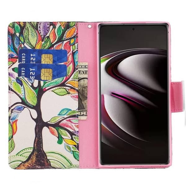 Plånboksfodral Samsung Galaxy S22 Ultra - Färgglatt Träd