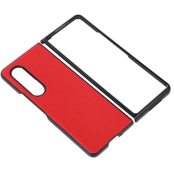 Galaxy Z Flip 4 Skal Cross Texture - Röd
