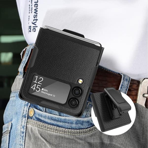 Galaxy Z Flip 4 Skal Belt Clip Holster - Svart