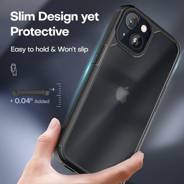 [6in1] BOOM iPhone 14 Skal - Kameralinsskydd - Härdat Glas - MagSafe Ring