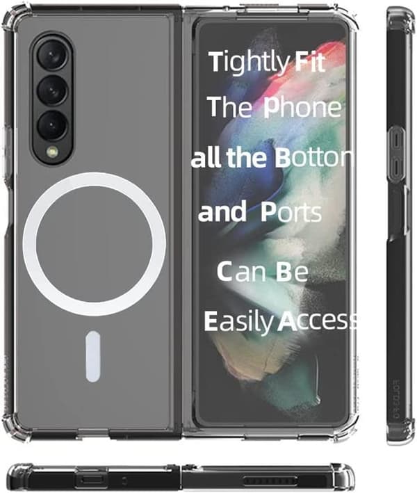 BOOM Galaxy Z Fold 3 Skal Magsafe Shockproof - Clear