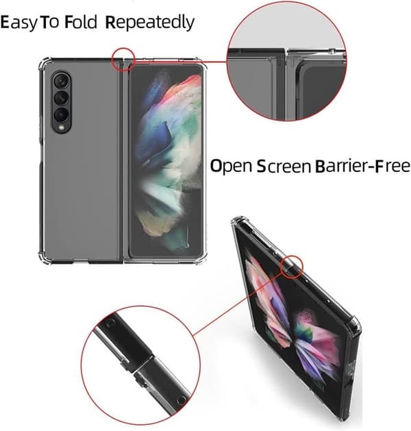 BOOM Galaxy Z Fold 3 Skal Magsafe Shockproof - Clear