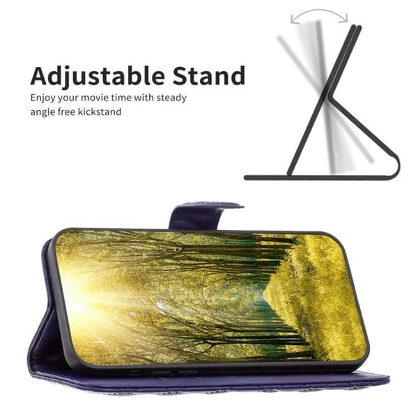 BINFEN iPhone 14 Pro Plånboksfodral Rhombus - Blå