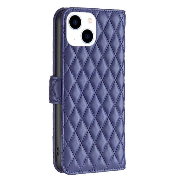 BINFEN iPhone 14 Plus Plånboksfodral Rhombus - Blå