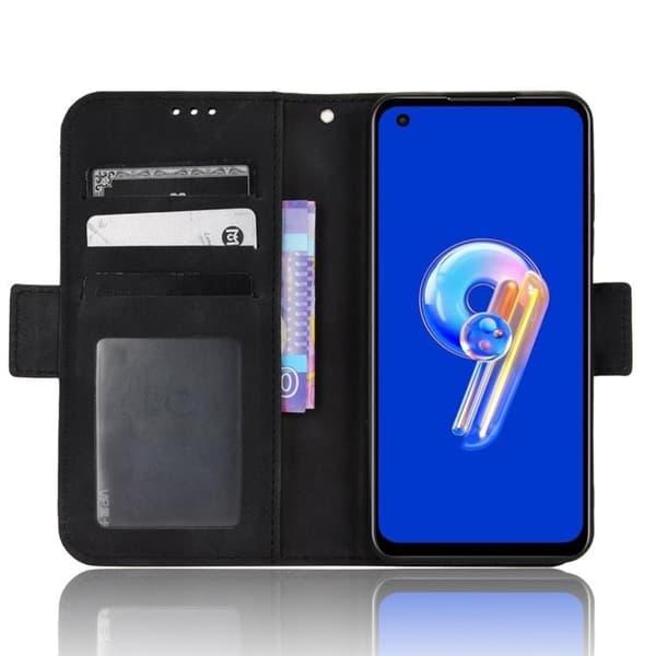 Asus Zenfone 9 Plånboksfodral PU Läder - Svart