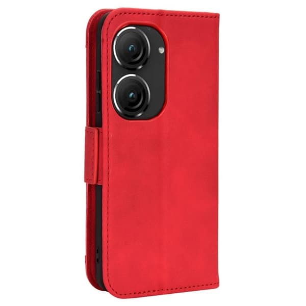 Asus Zenfone 9 Plånboksfodral PU Läder - Röd