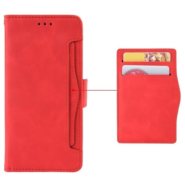 Asus Zenfone 9 Plånboksfodral PU Läder - Röd