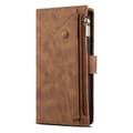 Miniatyrbild 3 av 10: iPhone 14 Pro Plånboksfodral Flap Zipper Strap - Brun