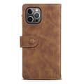 Miniatyrbild 5 av 10: iPhone 14 Pro Plånboksfodral Flap Zipper Strap - Brun