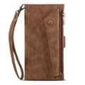Miniatyrbild 2 av 10: iPhone 14 Pro Plånboksfodral Flap Zipper Strap - Brun