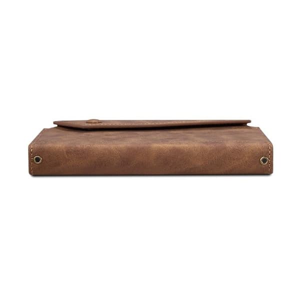 iPhone 14 Plånboksfodral Flap Zipper Strap - Brun