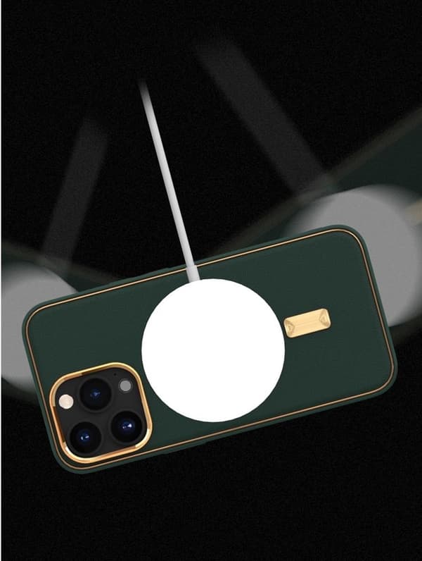 BOOM iPhone 14 Pro Magsafe Läderskal - Beige