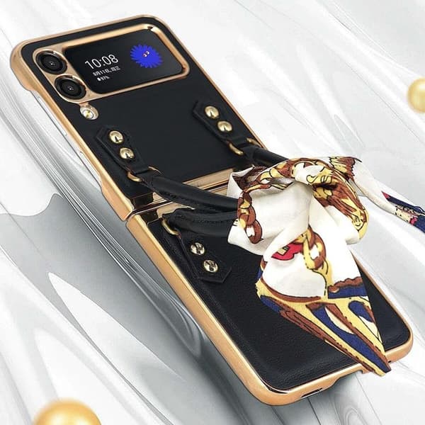 GKK Galaxy Z Flip 3 5G Skal Handväska - Svart
