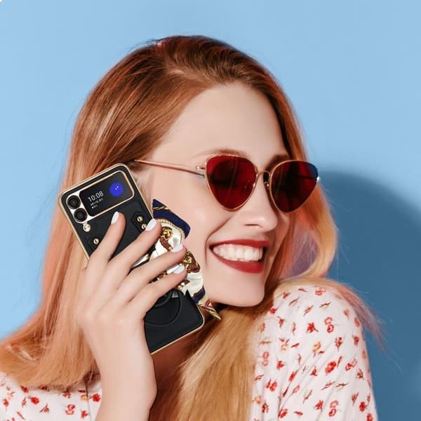 GKK Galaxy Z Flip 3 5G Skal Handväska - Gul