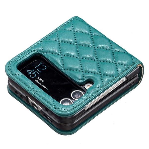 BINFEN COLOR Galaxy Z Flip 4 Skal Rhombus - Grön