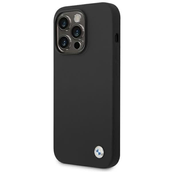 BMW iPhone 14 Pro Max Skal Silicone Metal Logo - Svart