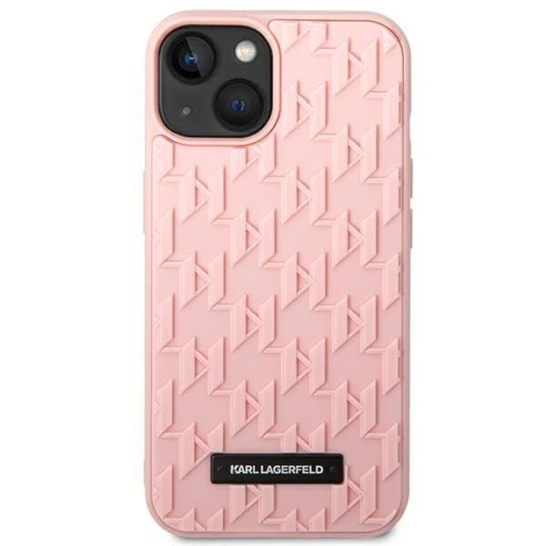 Karl Lagerfeld iPhone 14 Plus Skal 3D Monogram - Rosa