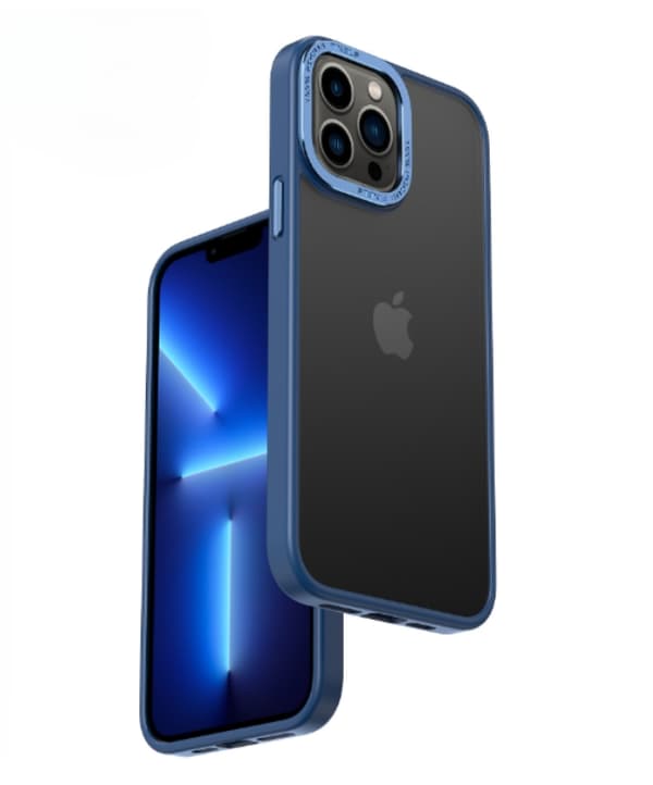 iPhone 14 Skal Kameraram i Aluminiumlegering - Mörkblå