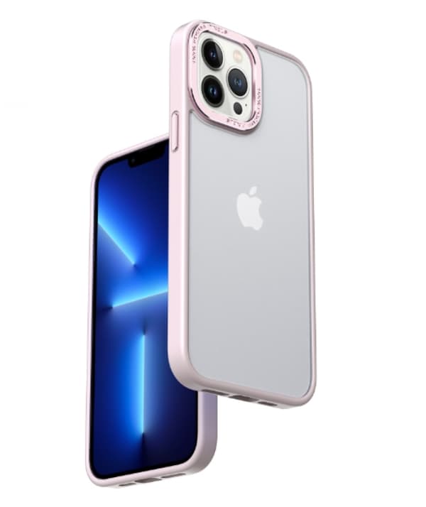 iPhone 14 Skal Kameraram i Aluminiumlegering - Rosa