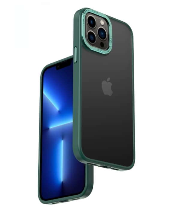 iPhone 14 Plus Skal Kameraram i Aluminiumlegering - Mörkgrön