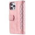 Miniatyrbild 3 av 11: iPhone 14 Pro Max Plånboksfodral Rhombus - Rosa