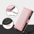 Miniatyrbild 6 av 11: iPhone 14 Pro Max Plånboksfodral Rhombus - Rosa