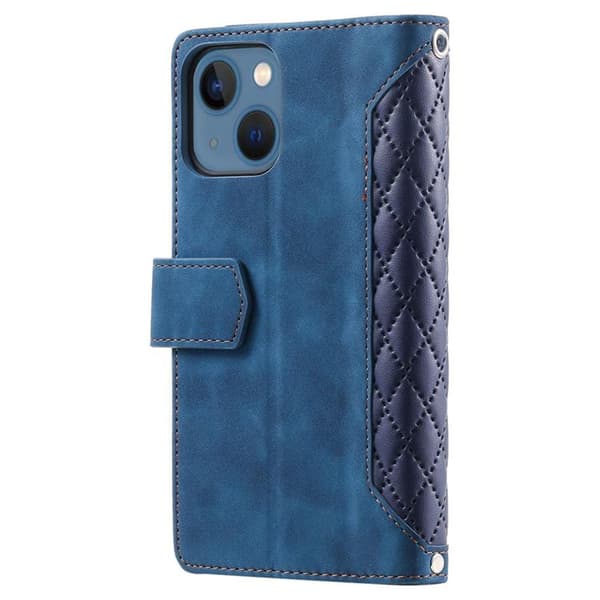 iPhone 14 Plånboksfodral Rhombus - Blå