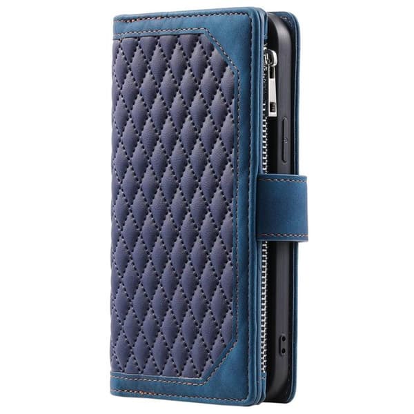 iPhone 14 Plånboksfodral Rhombus - Blå