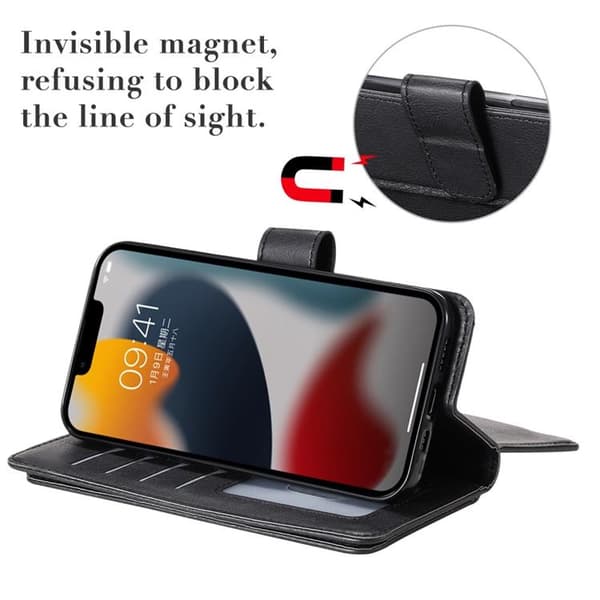 iPhone 14 Plånboksfodral KT PU Läder - Grön