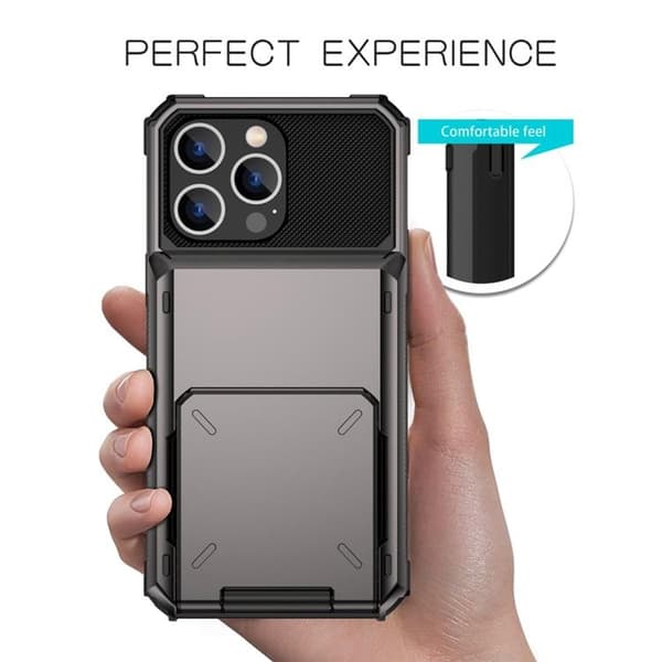 iPhone 14 Plus Skal Korthållare Flip - Svart