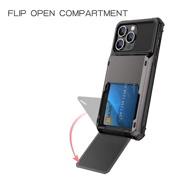 iPhone 14 Plus Skal Korthållare Flip - Svart