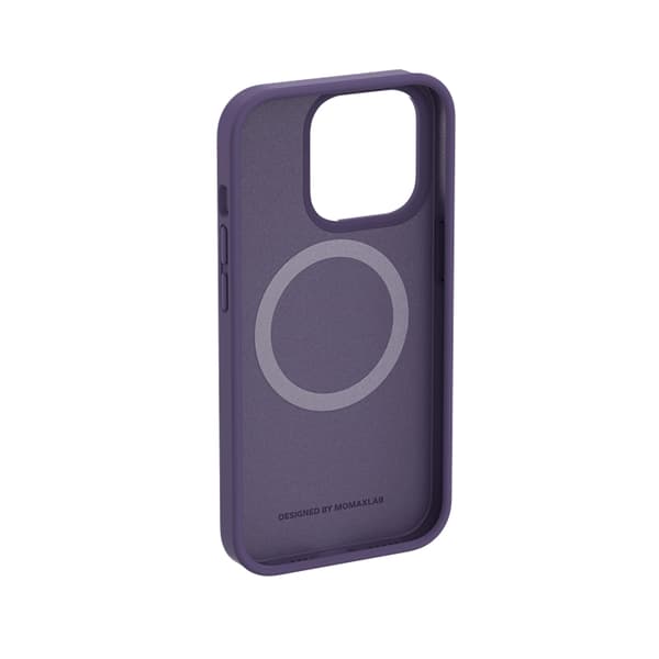 MOMAX iPhone 14 Pro Skal Magsafe Liquid Silicone - Lila