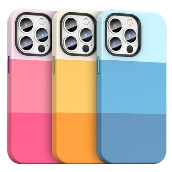 iPhone 14 Plus Skal Color Splicing - Blå