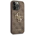Miniatyrbild 4 av 8: GUESS iPhone 14 Pro Max Skal Big Metall Logo - Brun