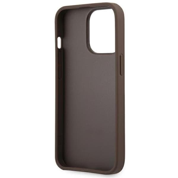 GUESS iPhone 14 Pro Max Skal Big Metall Logo - Brun