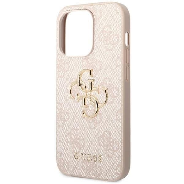 GUESS iPhone 14 Pro Max Skal Big Metall Logo - Rosa