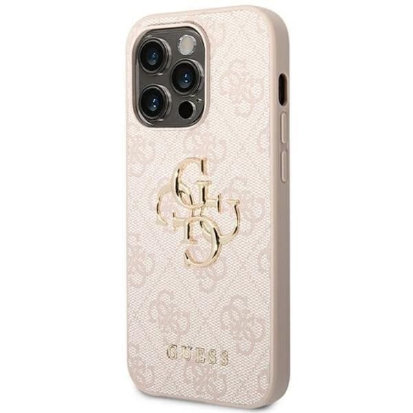 GUESS iPhone 14 Pro Max Skal Big Metall Logo - Rosa
