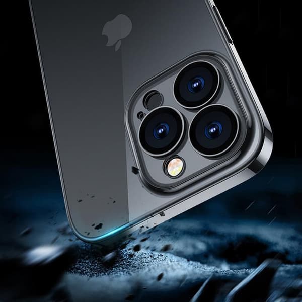 Joyroom iPhone 14 Skal 14Q Med Metallram - Svart