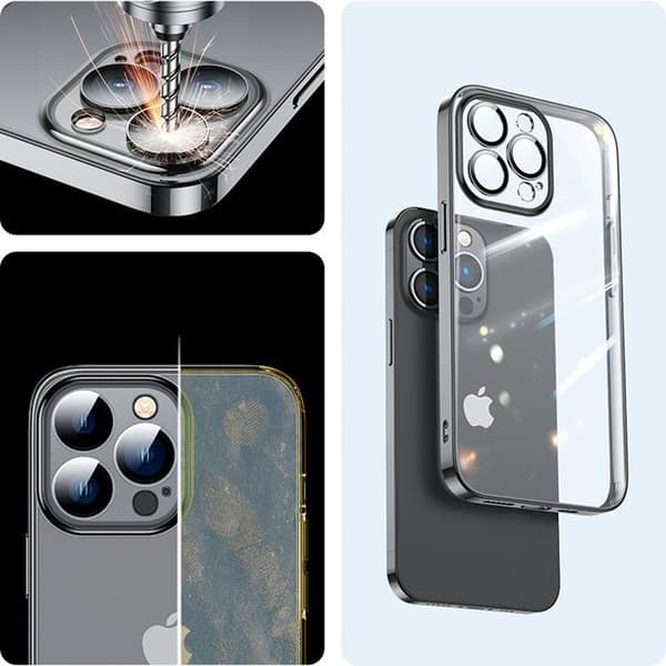 Joyroom iPhone 14 Skal 14Q Med Metallram - Svart