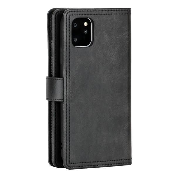 iPhone 14 Pro Max Plånboksfodral Äkta Läder Flip - Svart