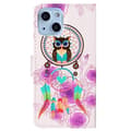 Miniatyrbild 3 av 6: iPhone 14 Plus Plånboksfodral Folio Flip - Owl Chime