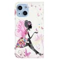 Miniatyrbild 3 av 8: iPhone 14 Plus Plånboksfodral Folio Flip - Girl