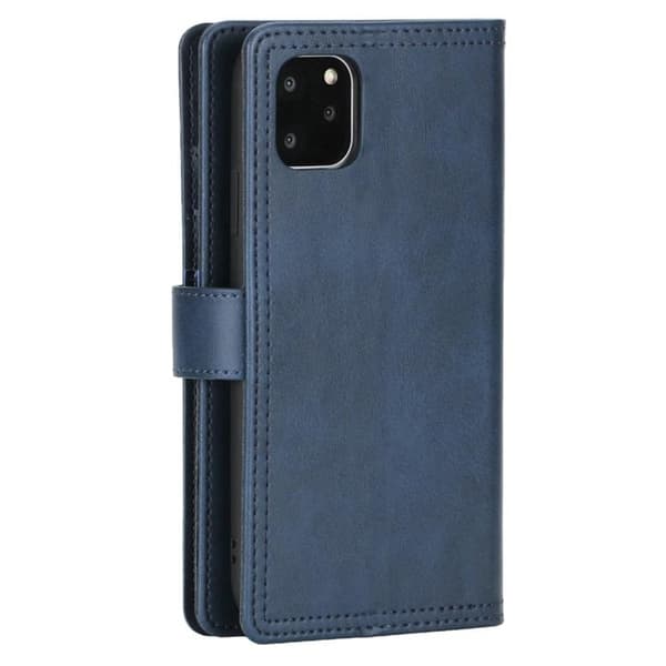 iPhone 14 Pro Max Plånboksfodral Äkta Läder Flip - Blå