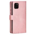 Miniatyrbild 3 av 8: iPhone 14 Plus Plånboksfodral Äkta Läder Flip - Rosa Guld