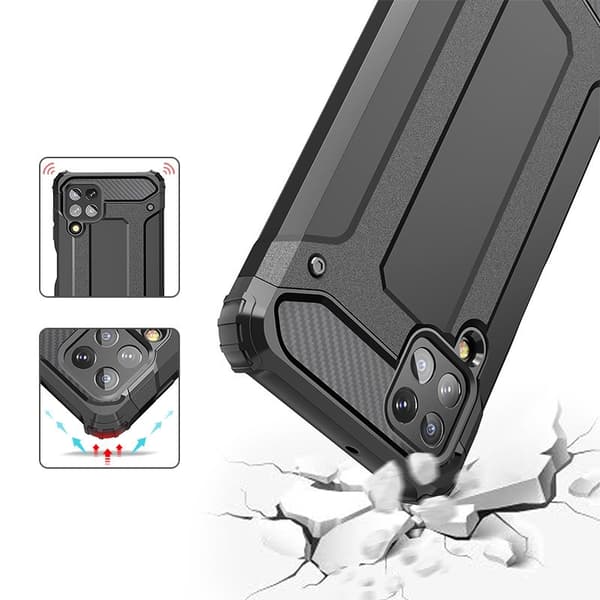 Galaxy A22 4G Skal Hybrid Armor Tough Rugged - Gyllene
