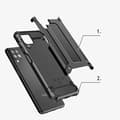 Miniatyrbild 4 av 6: Galaxy A22 4G Skal Hybrid Armor Tough Rugged - Silver